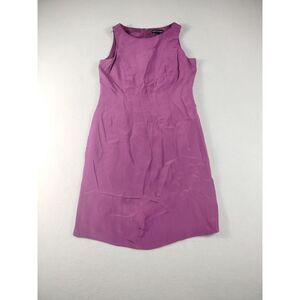 Valerie Sheath Dress Womens 6 Purple Pure Silk Career Professional Office Casual